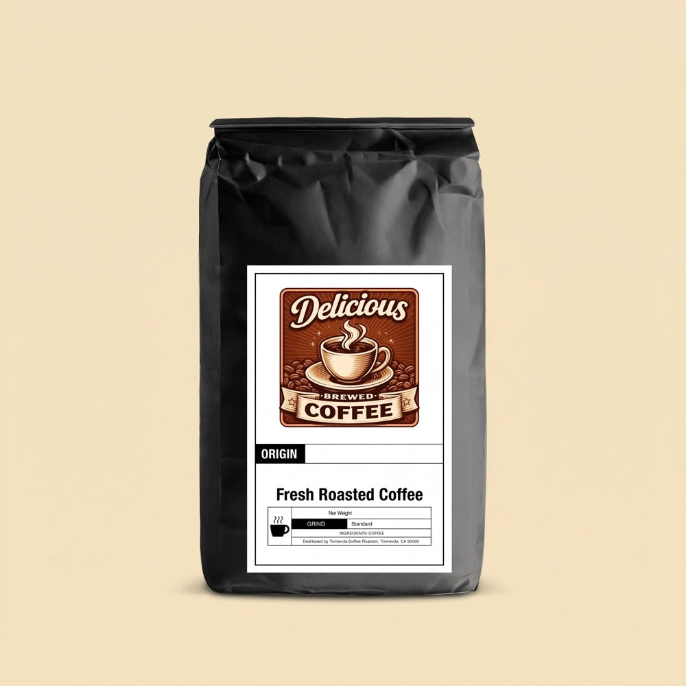 French Vanilla flavored coffee, 12oz bag, Delicious Brewed Coffee